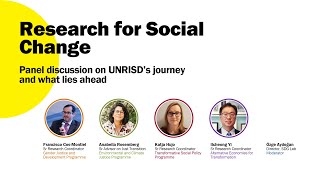 Research for social change: Panel discussion on UNRISDs journey and what lies ahead
