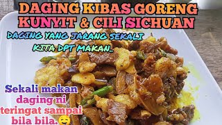 MASAK DAGING KIBAS GORENG KUNYIT & CILI SICHUAN #lamb #dagingkibas