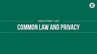 Common Law and Privacy
