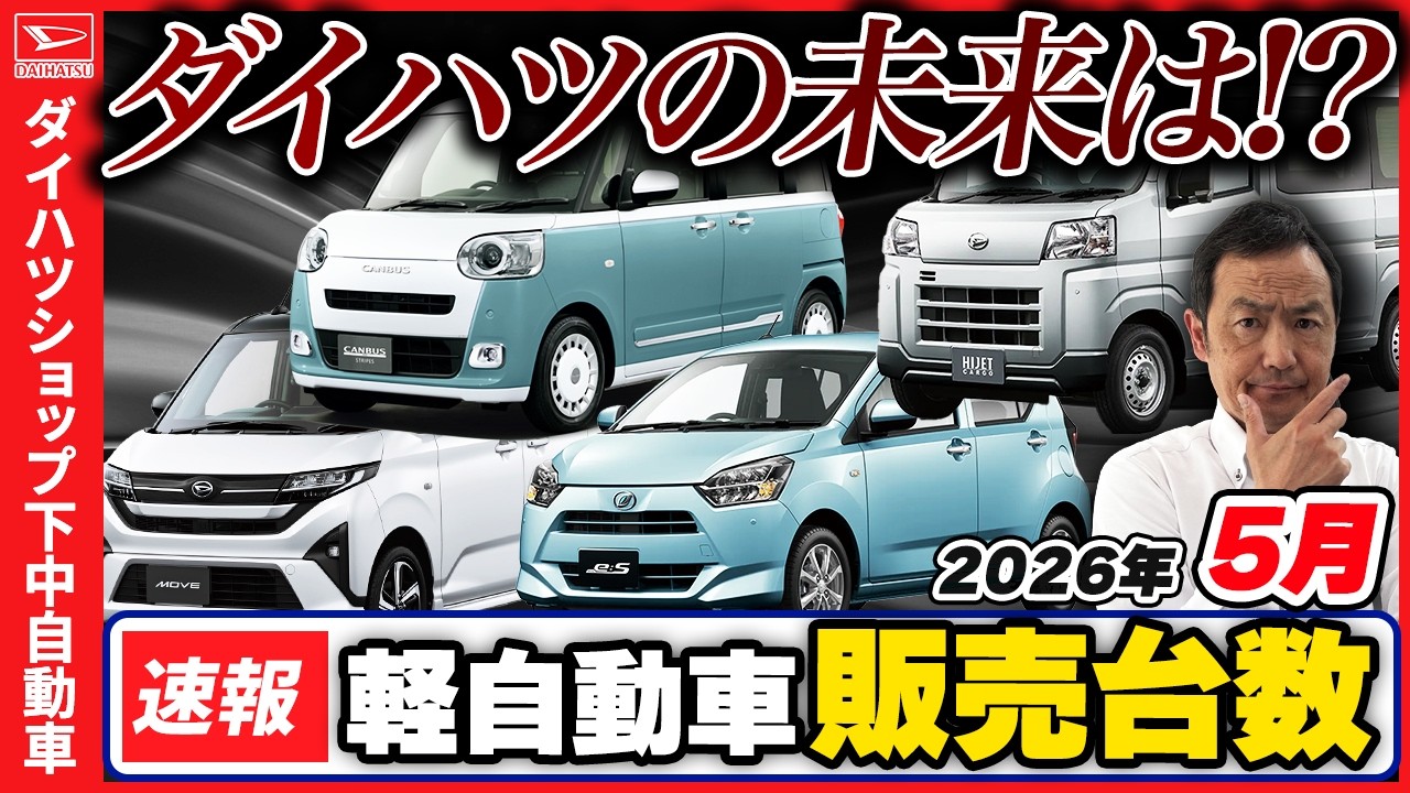 2026年5月 軽自動車販売速報】ダイハツ苦戦？！今後はどうなるのか 