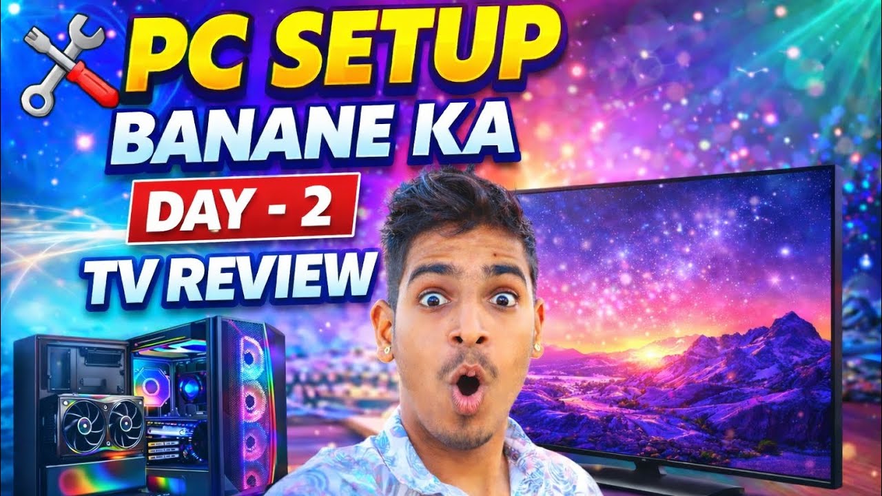 PC Setup Banane Ka Day 2 🔥 | TV Review + Ultimate Gaming Setup 