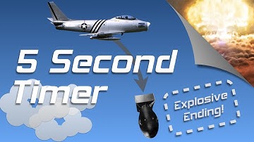 5 sec exploding countdown timer with Jet Plane
