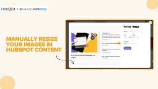 How to manually resize your images in HubSpot Content Net Worth
