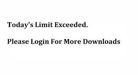 How to Solve Download Limit Exceeded! Problem On KhaDishNetwork?