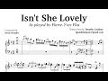 Isn't She Lovely| Pierre-Yves Plat (Piano Transcription)