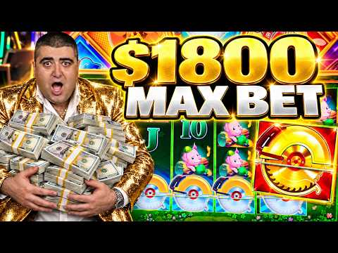 $1,800 Max Bet BONUSES & JACKPOTS On Huff N Even More Puff Slot
