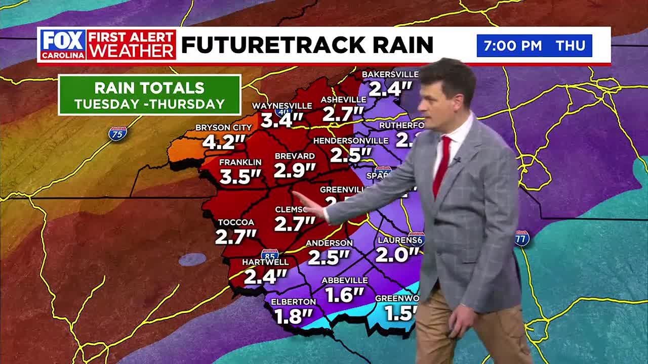 Flash flooding possible in mountains and Upstate due to incoming heavy ...