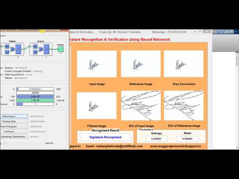 Signature Recognition Using Neural Network Full Matlab Project Code