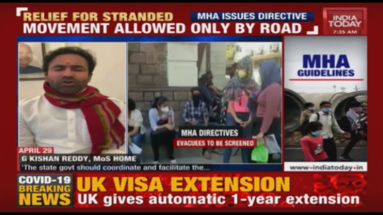 MHA Frames Guidelines For Stranded; States To Arrange Evacuation, Movement Only By Road