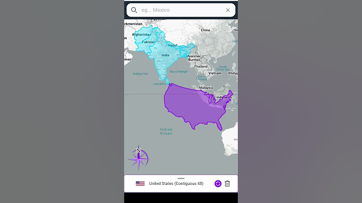 size comparison USA vs South Asia #southasia #usa #map