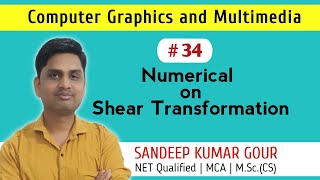 Numerical on 2D Shearing Transformation | 2D shearing numerical example