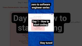 01/30 - zero to software engineer series