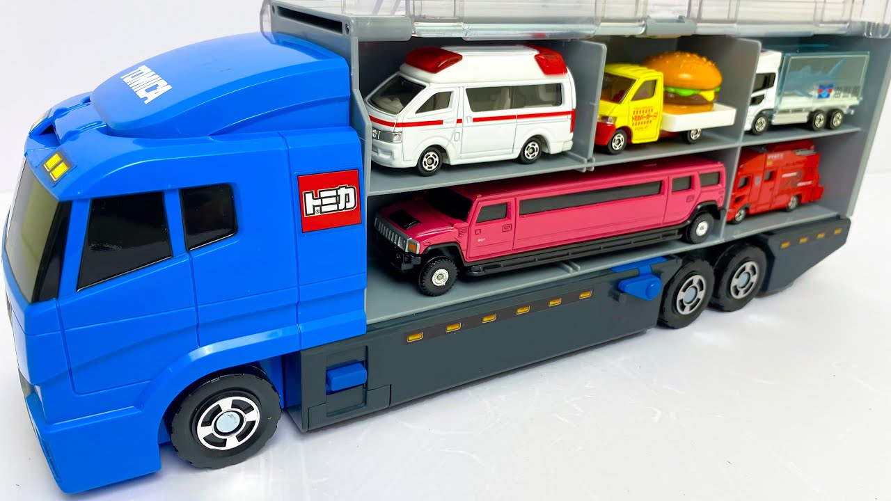 トミカ☆トミカのミニカーを開封しチェックしてコンボイに収納する☆ Tomica minicars and store them in the convoy