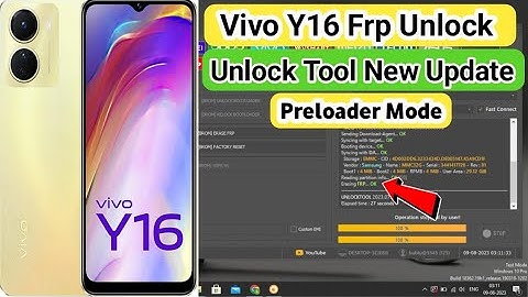 Vivo Y16 Frp Unlock Preloader Mode Unlock Tool New Update || Vivo Y16 Frp Unlock Tool