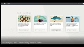 Oracle Analytics Cloud Online Training Semantic Model