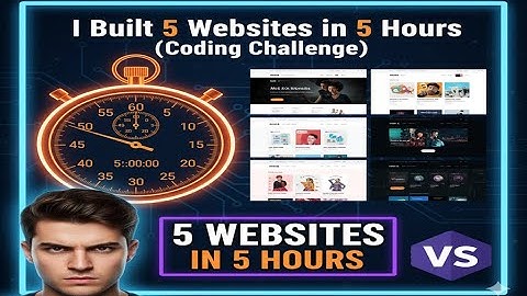 I Built 5 Websites in 5 Hours (Coding Challenge)