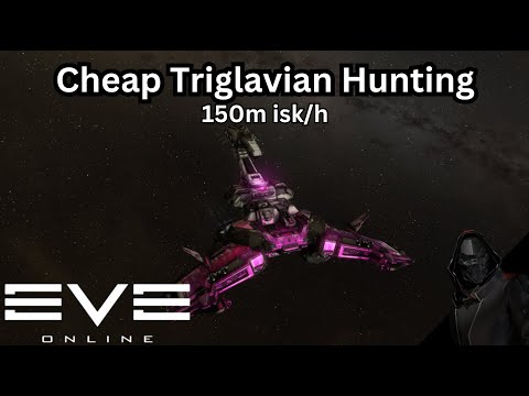 EVE Online - 150m isk/h - Cheap Triglavian Hunting In The Guristas Rattlesnake