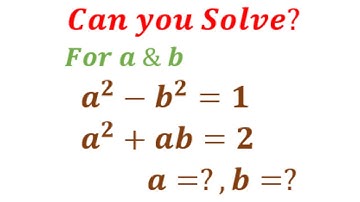 France Math Olympiad Question | Can You Solve This? | a=? b=?