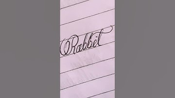 How To Write Rabbit In Cursive Handwriting