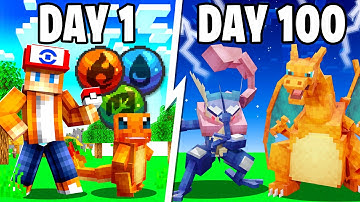 I Spent 100 DAYS as a STARTER TRAINER in Pokémon Minecraft Vs my Rival! (Duos Cobblemon)