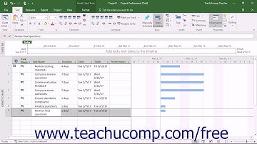 Project 2016 Tutorial Editing & Deleting Tasks Microsoft Training