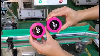 Automatic labeling machine, high precision labeling for bottle jar top caps  - Customized model