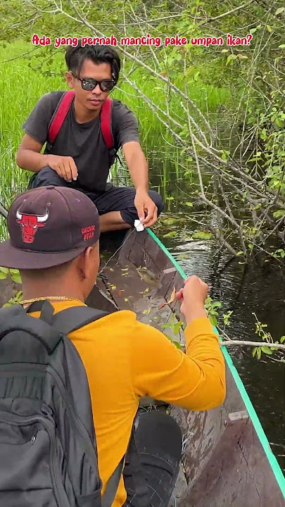 LIFT THE FISHING ROD AND FISH BAIT IN THE KALIMANTAN RIVER WITH BANG KIKO😅 352 #bocahpecicilan