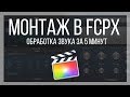 Монтаж видео в FCPX. Обработка звука за 5 минут в Final Cut Pro X