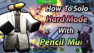 How To Solo Hard Mode With New Pencil Man (Skibidi Tower  Defense) screenshot 1