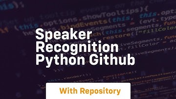 speaker recognition python github