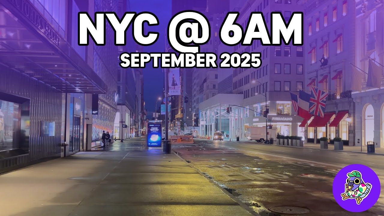 NYC at 6AM - Where is everyone?! #nyc #applestore #walking - YouTube