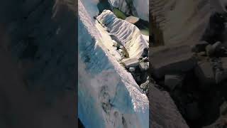 volcano eats the glacier alive #shorts #climatechange