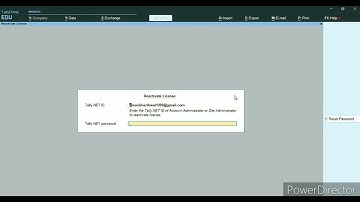 Reactivate Existing License in Tally Prime