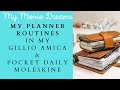 My planner routines  pocket moleskine daily  pocket planner  gillio amica franklin covey inserts