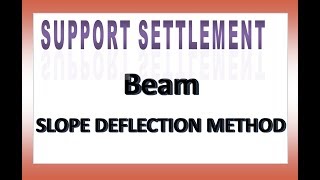 Slope deflection Method : solution of beam with support settlement | Civil Engineering