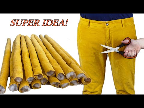 РАЗРЕЗАЛА СТАРЫЕ ВЕЛЬВЕТОВЫЕ БРЮКИ И СДЕЛАЛА ШЕДЕВР! Новая вещь по нулевой стоимости!