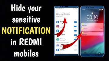how to hide notifications in redmi and Xiaomi mobiles | hide sensitive notification in redmi mobiles