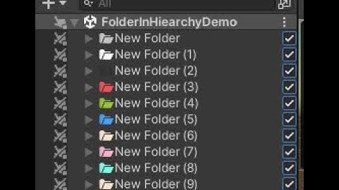 Folder In Hierarchy Pro v1.1 For Unity Demo