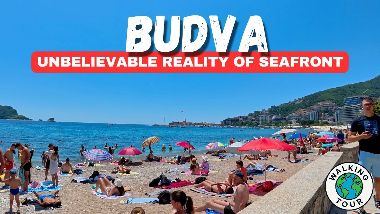 BUDVA: 4k Beach Walk in the Balkans
