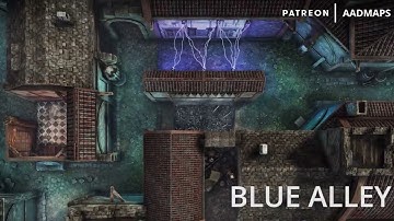 Advanced Animated Dungeon Maps - BLUE ALLEY battle maps
