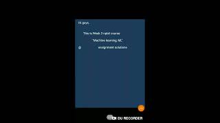 Week 3 assignment solutions of "Machine learning, ML" course