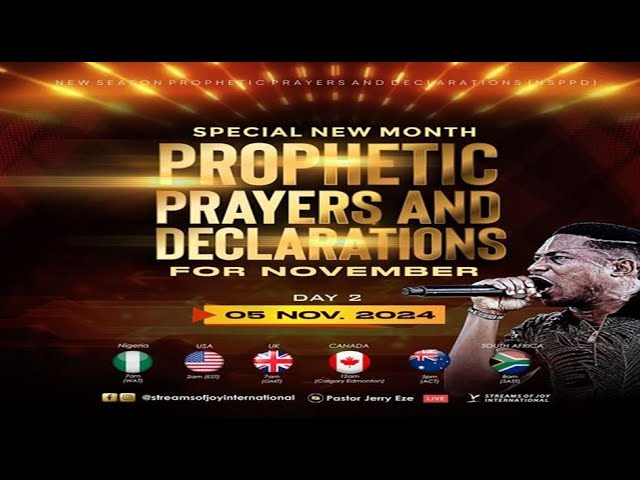 ⁣SPECIAL NEW MONTH PROPHETIC  PRAYERS AND DECLARATIONS [GRAND FINALE] || NSPPD || 5TH NOVEMBER 2024