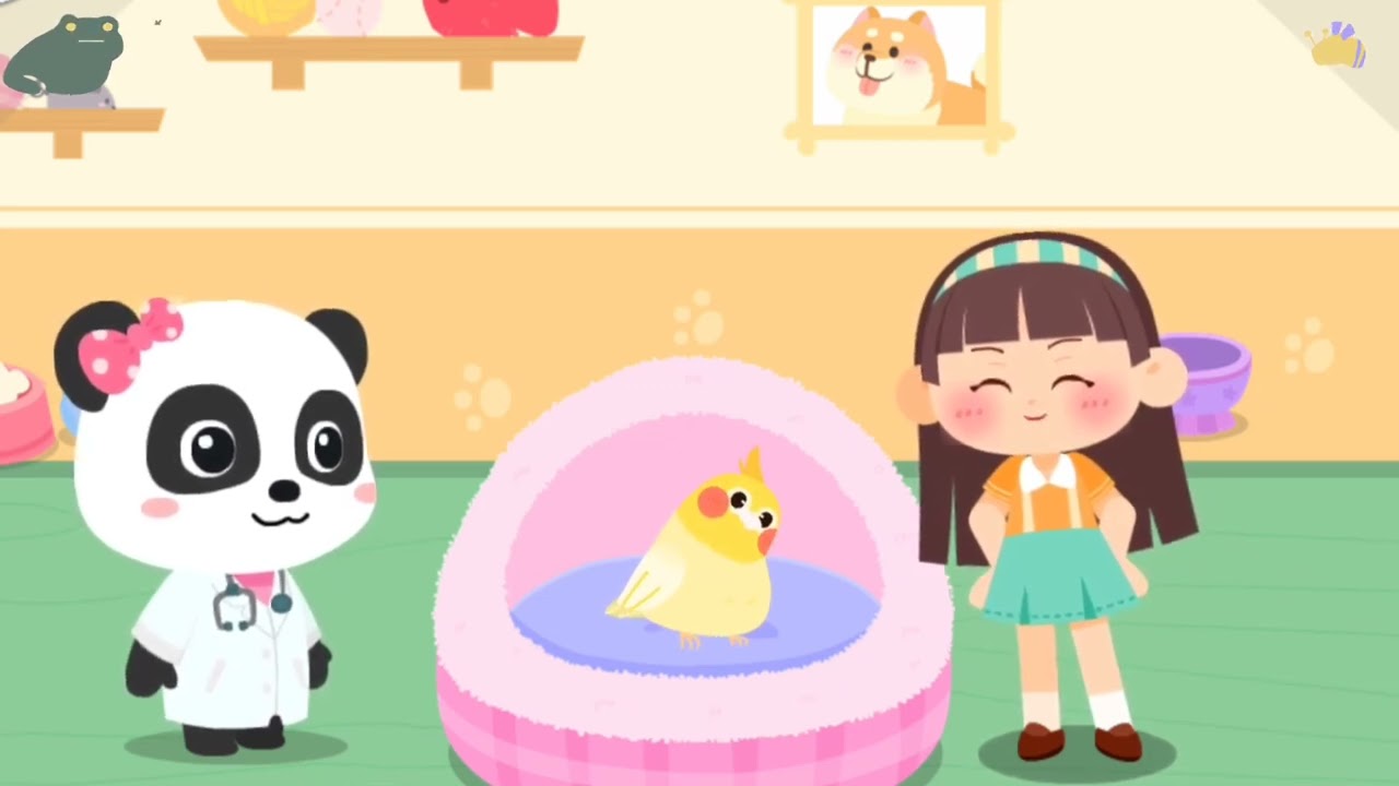 Little panda 🐼 Let's help the duck and the bird 🐦 #cartoonvideo 