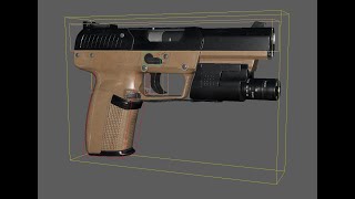 The Punisher Pistol Rig RE4 Remake [Maya]