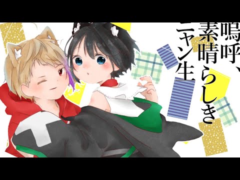 【きゃん×真黒猫】嗚呼、素晴らしきニャン生を歌ってみた