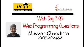 Web Programming Questions | Day 3 Q5 | JIAT