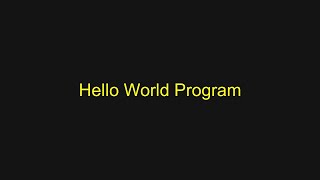 Python Tutorial - Hello World Program