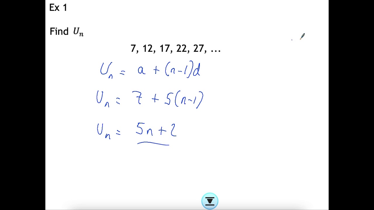 1 Year 13 A Level Maths Arithmetic Sequences