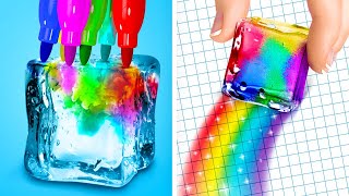 RAINBOW ART IDEAS AND COOL PAINTING TECHNIQUES