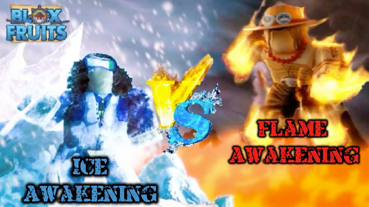 Blox Fruits: FULL AWAKENING PVP! ICE VS FLAME VS QUAKE! (ROBLOX) 